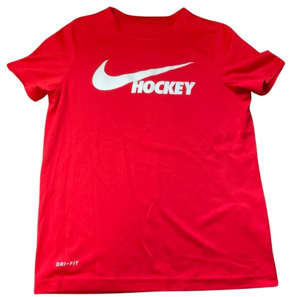 Nike Other - Red/White "Hockey" Athletic Shirt w/ Brand Logo